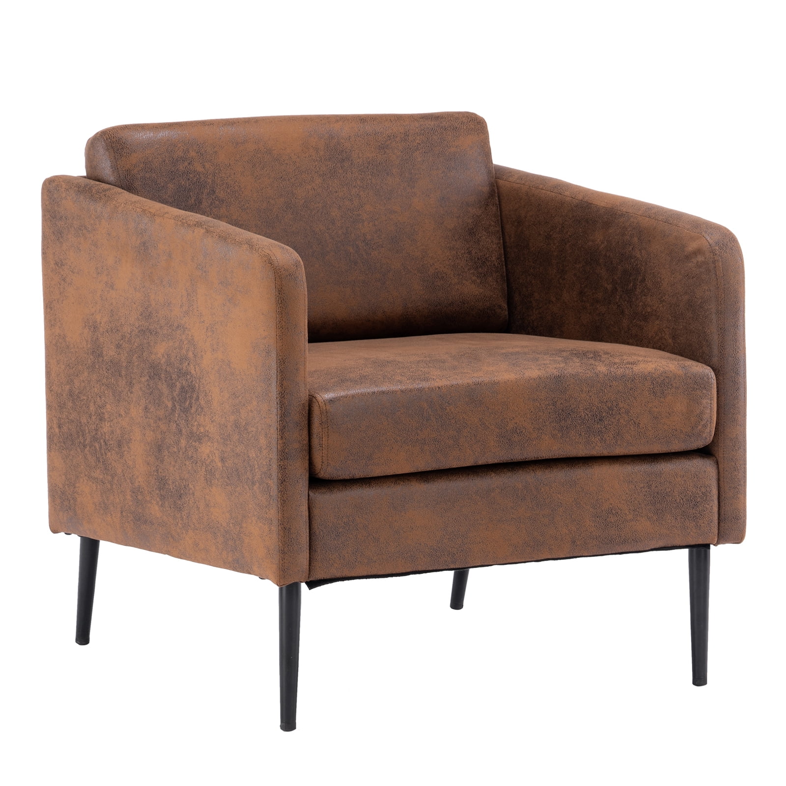 Kmowoo FCH Hydrogen Bomb Iron Legs Wooden Frame 74*71*74cm Bronzing Cloth Indoor Chair Orange