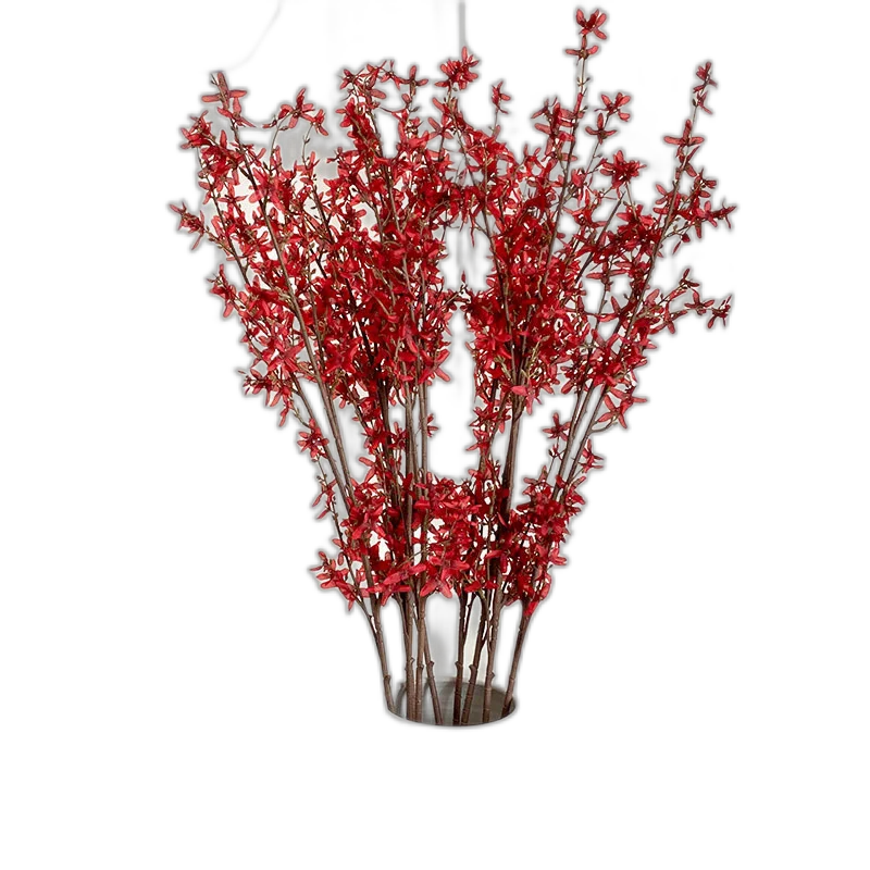 Simulation Yingchun Fake Fallen Flower Single Forsythia Photography Prop on Silk cloth home living room DIY flower arrangement