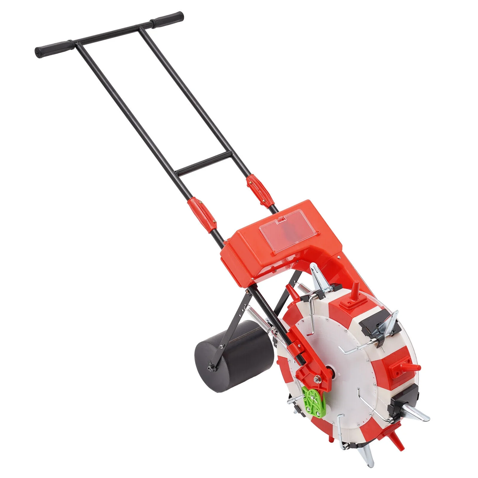 Handheld Seeding Machine 6-Beak Precision Manual Seeder for Peanut Corn Bean Planter,Planting Depth 3.15in,Sowing Spacing 10.24 in (Black and Red)
