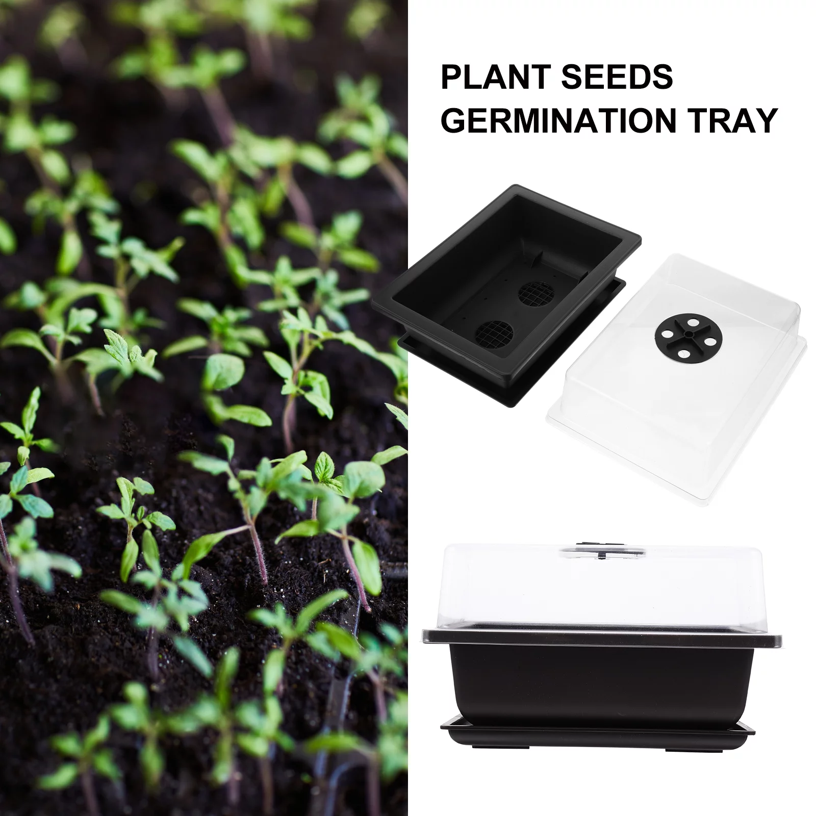 Gongxipen 2 Sets Practical Plant Tray Nursery Pots Imitation Purple Clay Basin