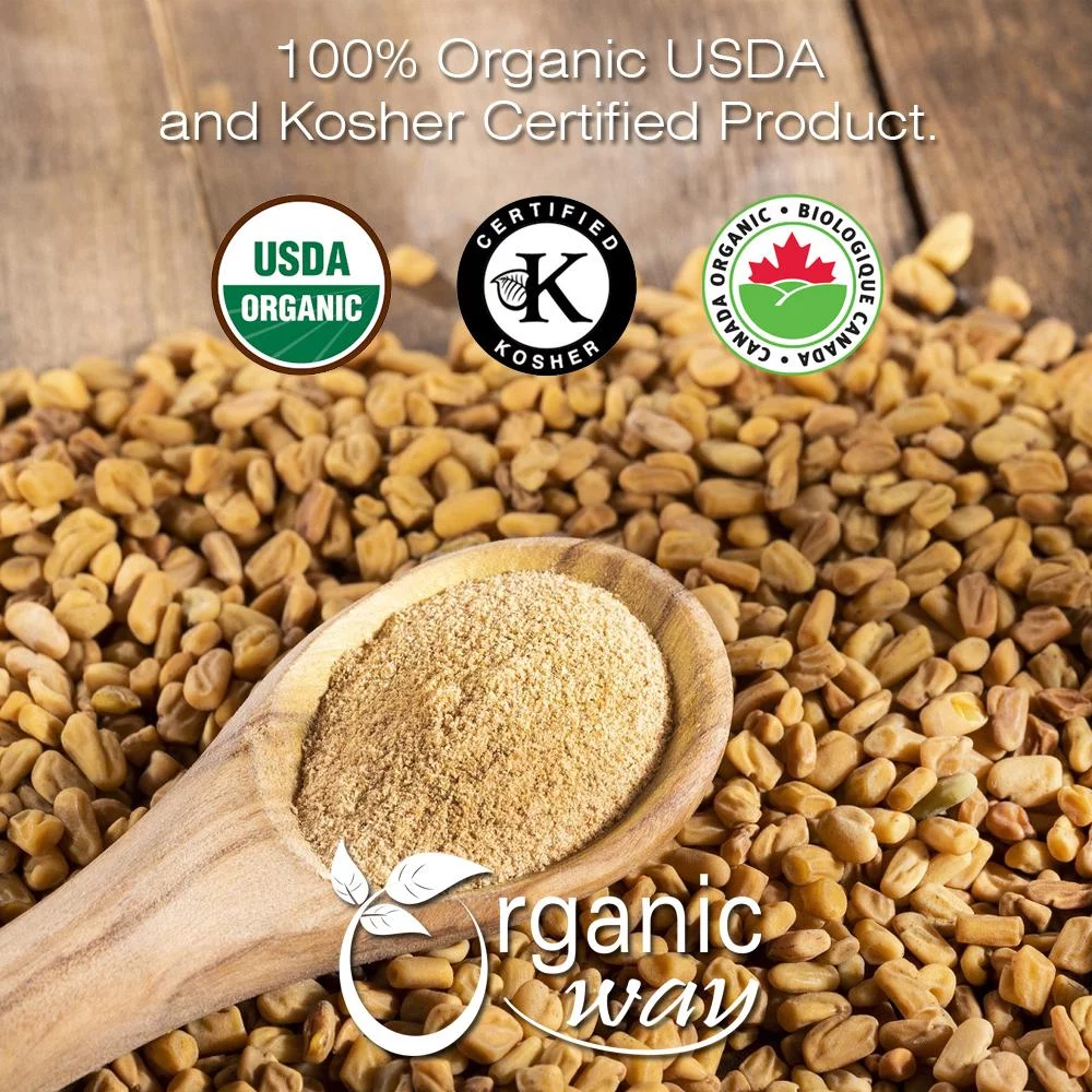 Organic Way Fenugreek / Methi Powder (Trigonella Foenum) - Adds Flavour & Aroma | Organic & Kosher Certified | Raw, Vegan, Non GMO & Gluten Free | USDA Certified | Origin - India (1LBS / 16Oz)