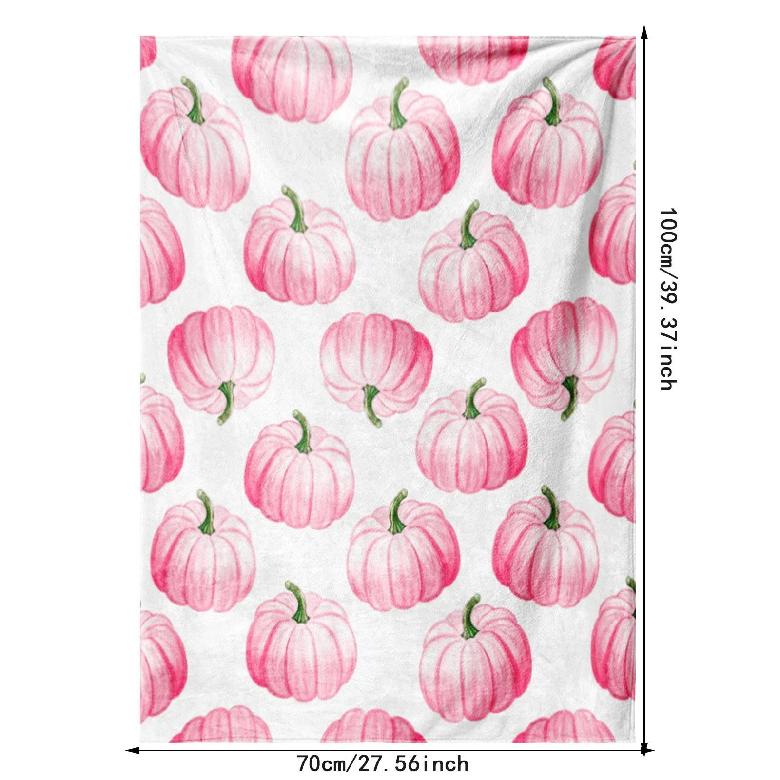 SIfdSeng Thermal Blanket Thanksgiving Blanket Pink Pumpkin Super Soft Flannel All Season Lightweight Living Room Bedroom Warming Blanket Room Gift Yellow Pumpkin 70*100Cm / 27.65*39.37Inch