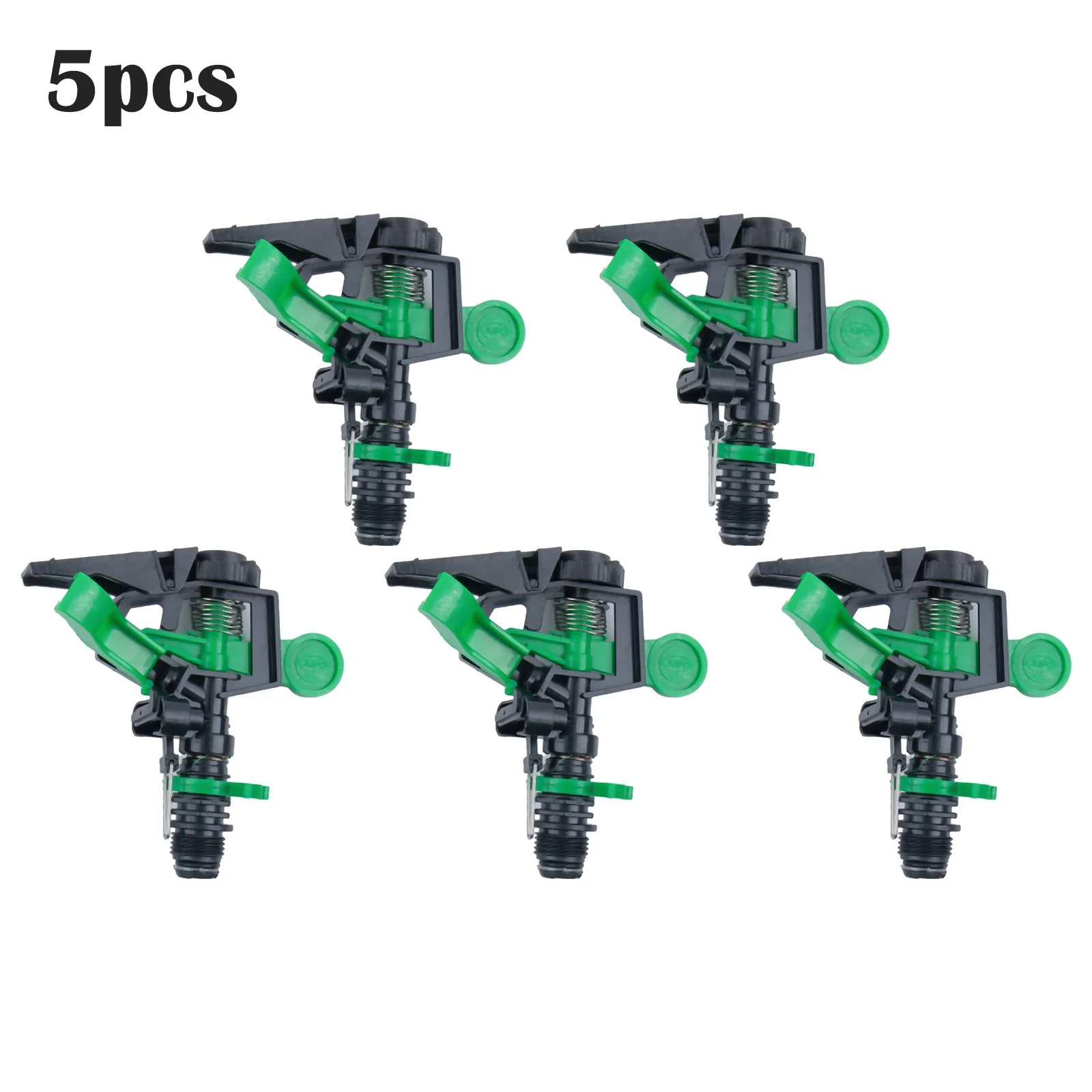 5Pcs ABS Impact Sprinkler Head Adjustable 0-360 Degree 34Ft-60Ft Spray Distance