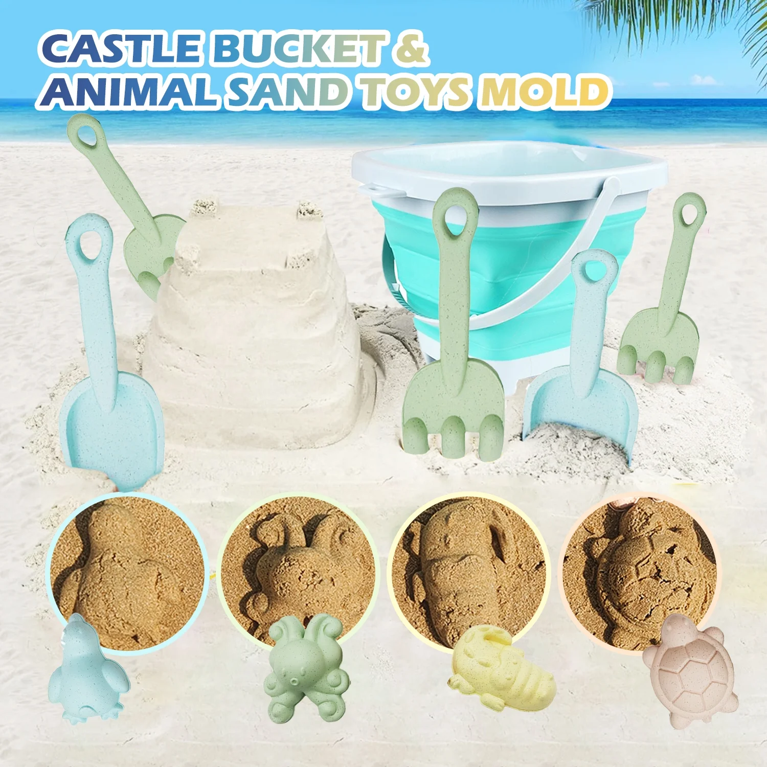 ALLJOY 13PCS Beach Sand Toys