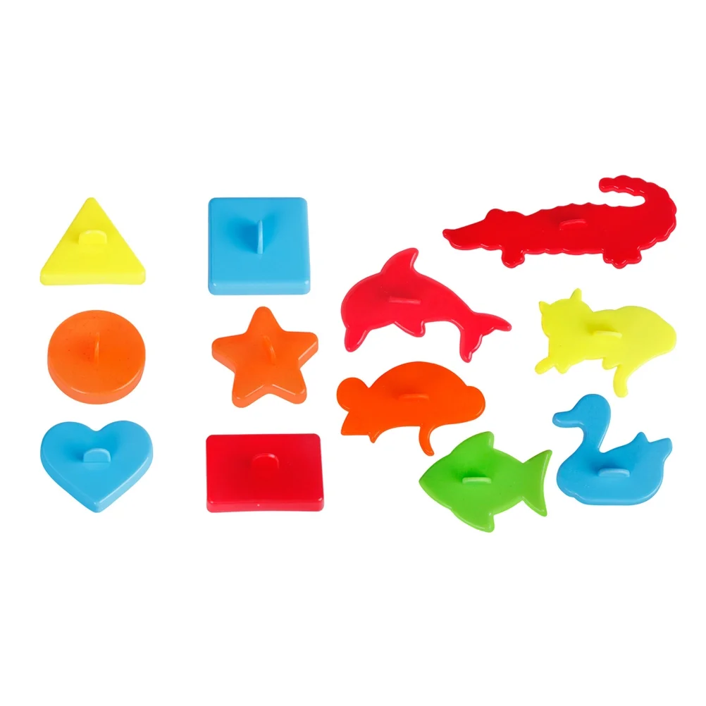 Gongxipen 12Pcs Sand Molding Toys Kid's Summer Beach Toys Sand Play Set with Castle Animal Sand Molds and Tool(6Pcs Animal Model + 6Pcs Geometric Model)