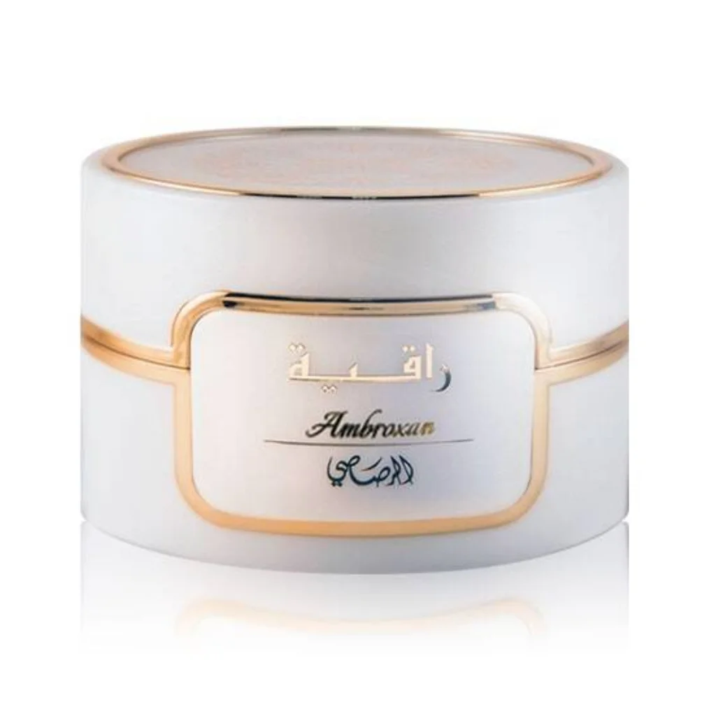 Rasasi Incense Bakhoor Burner Raqiya Ambroxan with Zesty Fragrance, 18 Tablets