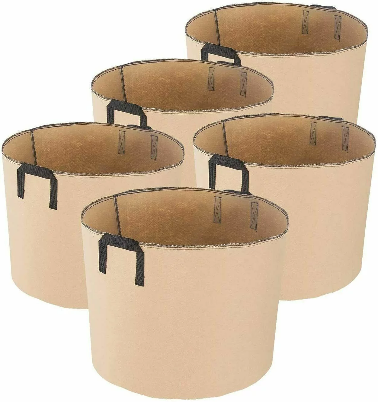 5pcs  1-30 Gallon Plant Grow Bags Thickened Nonwoven Fabric Pots Container