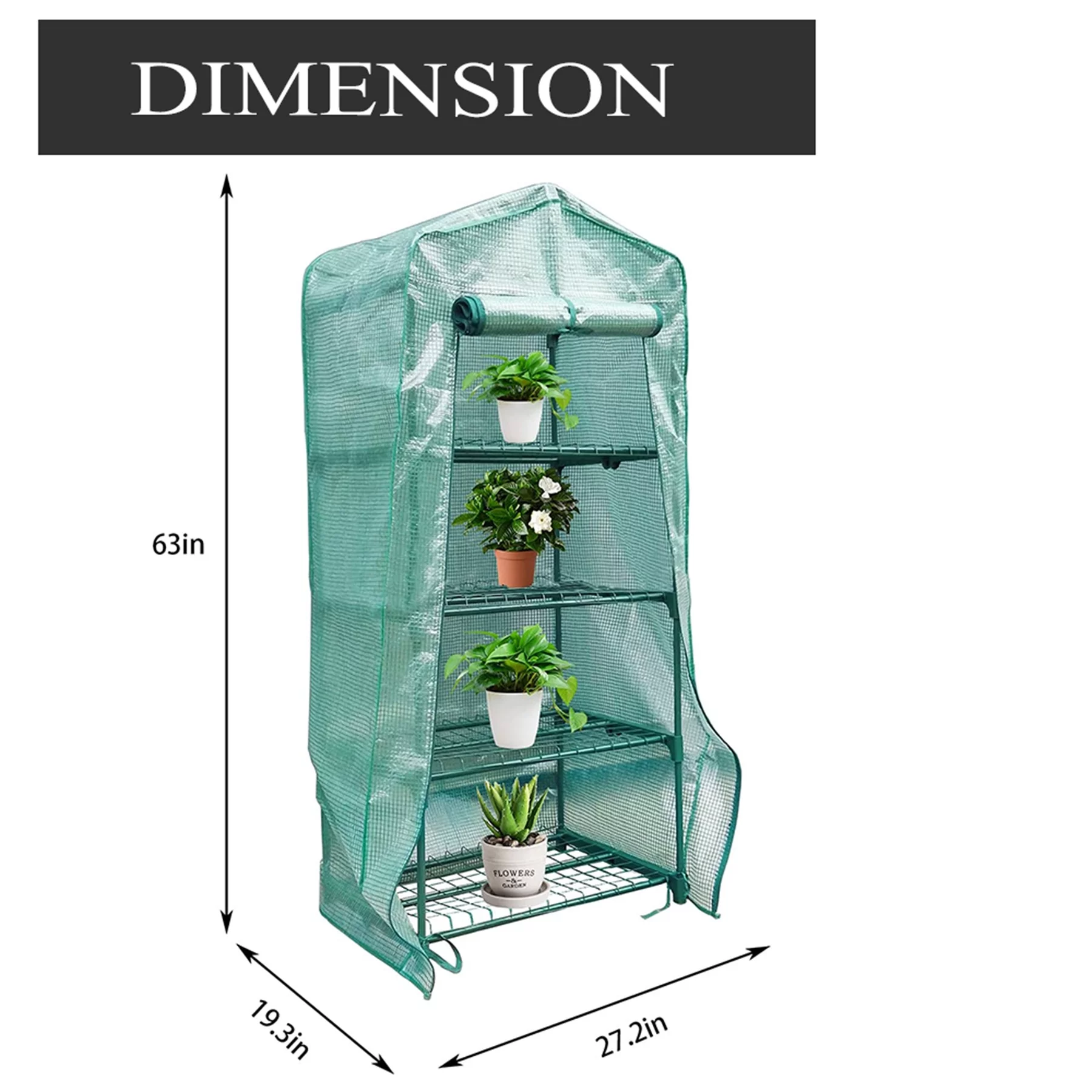 4 Tier Greenhouse Replacement Cover (Frame NOT Include)