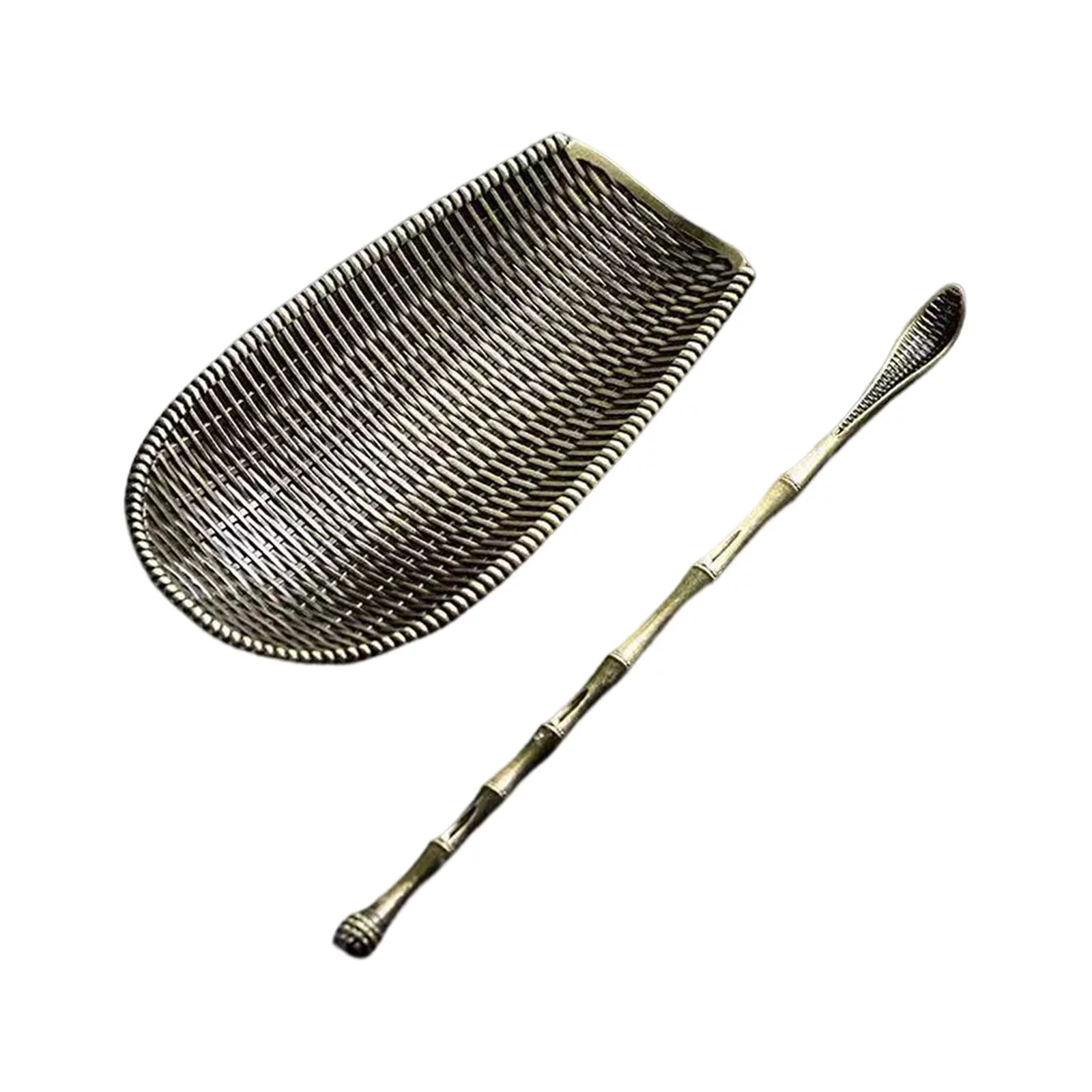 kowaku 2xAlloy Tea Shovel Tea Utensils for Countertop Bar Accessories Coffee Copper