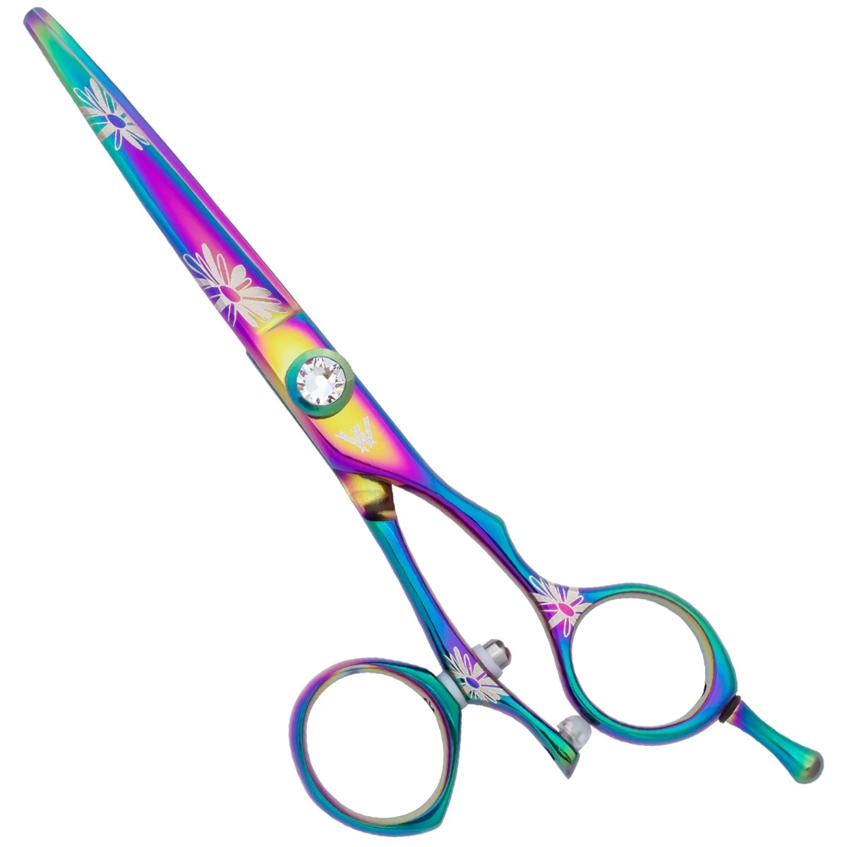 Washi Scissor Professional Rainbow Flower Swivel In Size 5.5