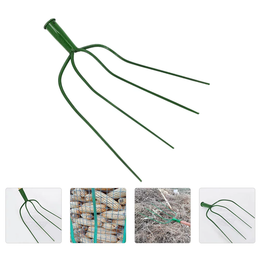 Guichaokj Practical Farming Fork Multi-functional Farm Pitch-fork Iron Grass Fork