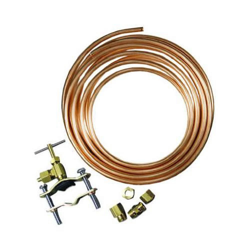 Homewerks 7251-25-14-KIT Copper Ice Maker Kit with Saddle Valve, 1/4