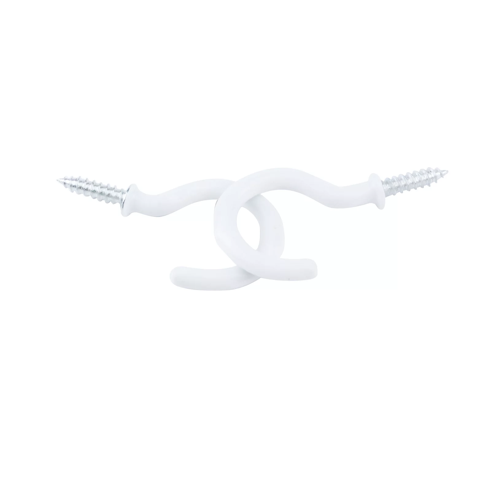 LC LICTOP 10Pcs Vinyl Coated Ceiling Hooks for Hanging Plants Q-Shape Kitchen Yard Hooks White 1-1/4