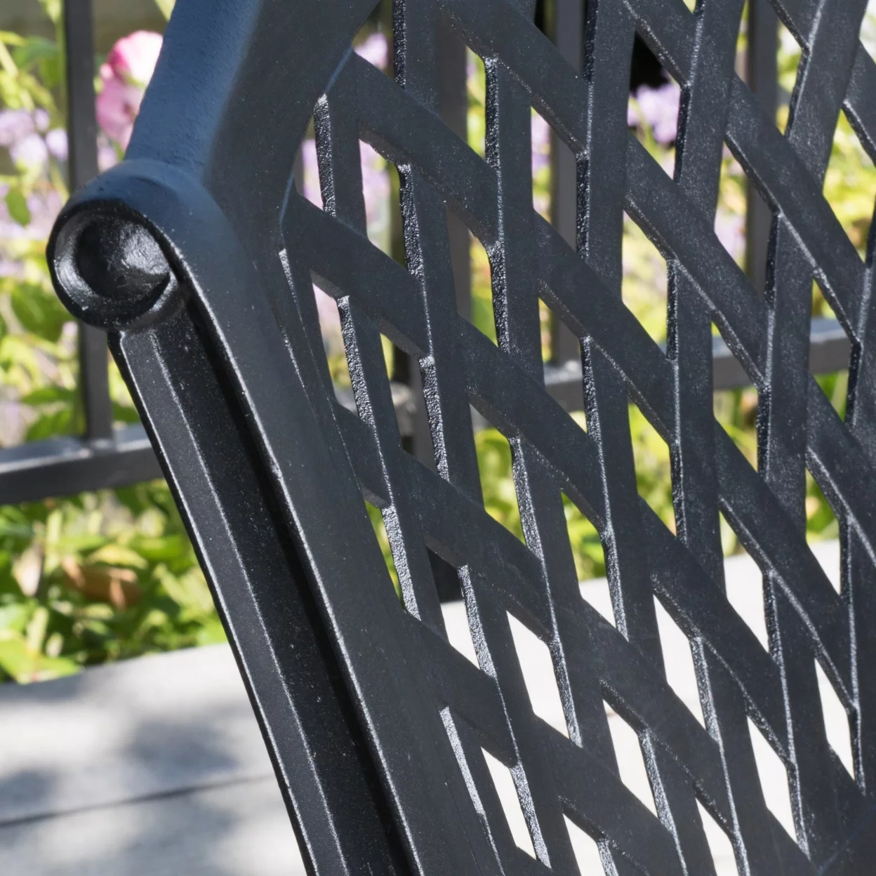 Marietta Outdoor 7-piece Cast Aluminum Black Sand Dining Set