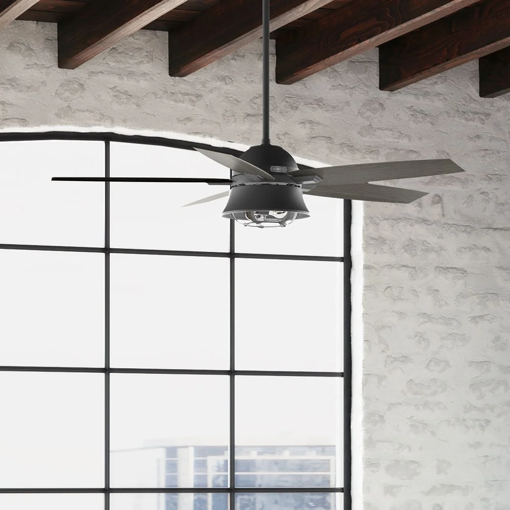 Hunter Fans - Hampshire - 5 Blade Ceiling Fan with Light Kit and Handheld Remote