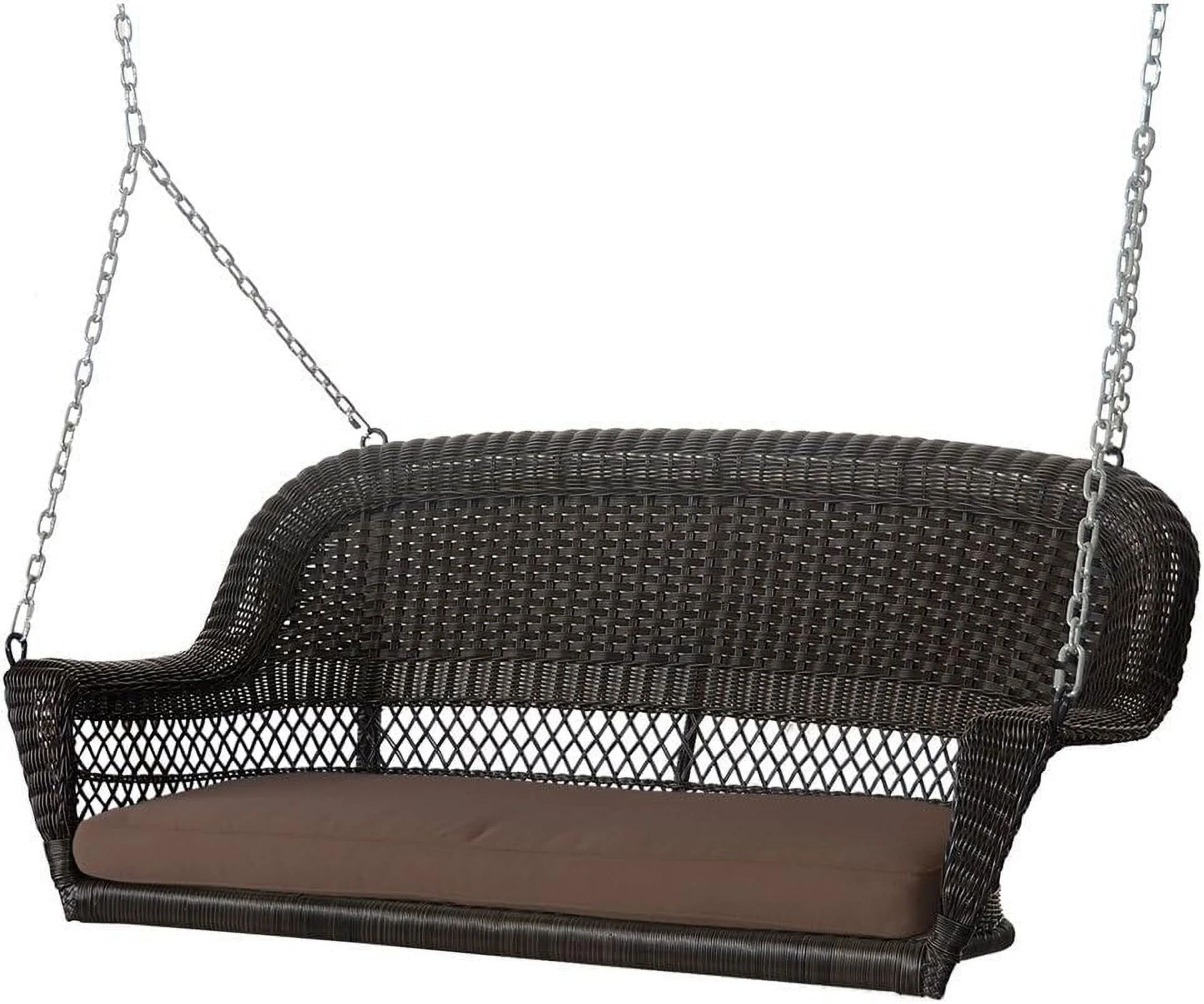 Wicker Porch Swing, Espresso