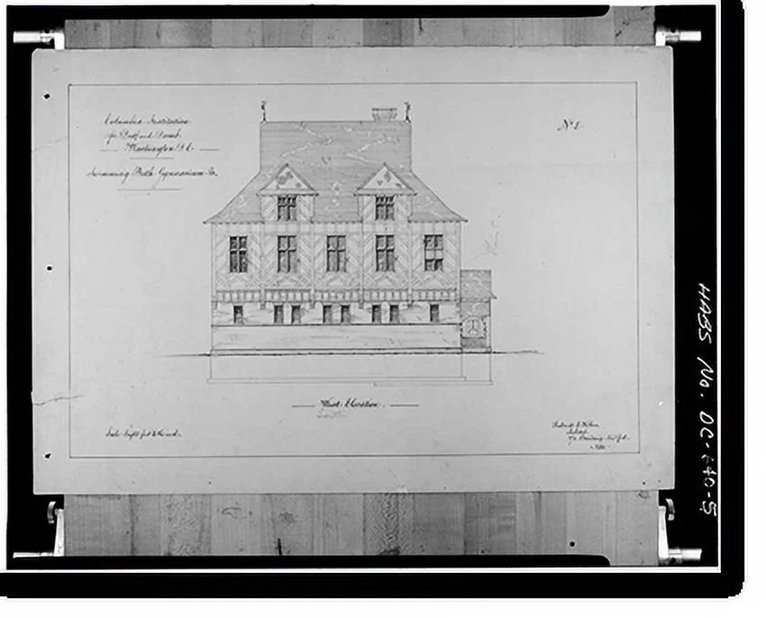Historic Framed Print, Gallaudet College, Gymnasium, Seventh & Florida Avenue, Northeast, Washington, District of Columbia, DC - 5, 17-7/8