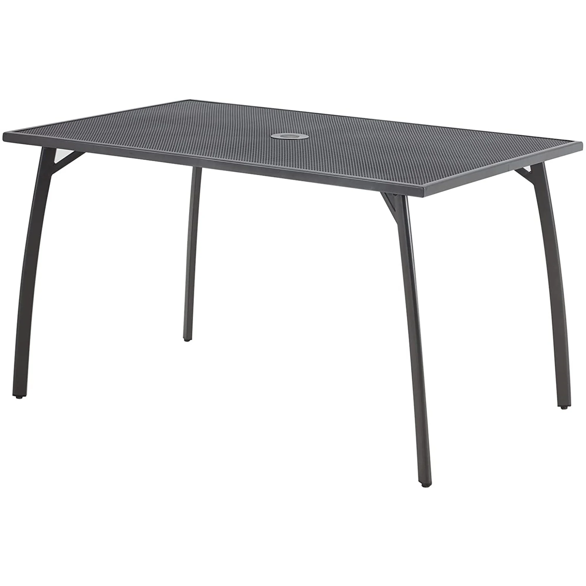 AECOJOY Outdoor Metal Patio Dining Table Rectangular-B