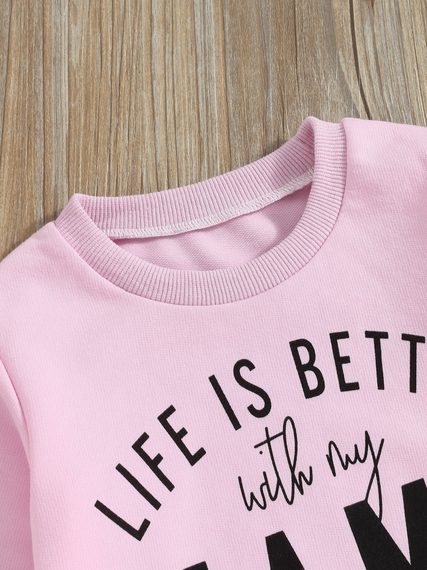 Toddler Baby Girls Fall Clothes Letter Print Long Sleeve Sweatshirt and Camouflage Pants Set 2PCS Infant Outfit