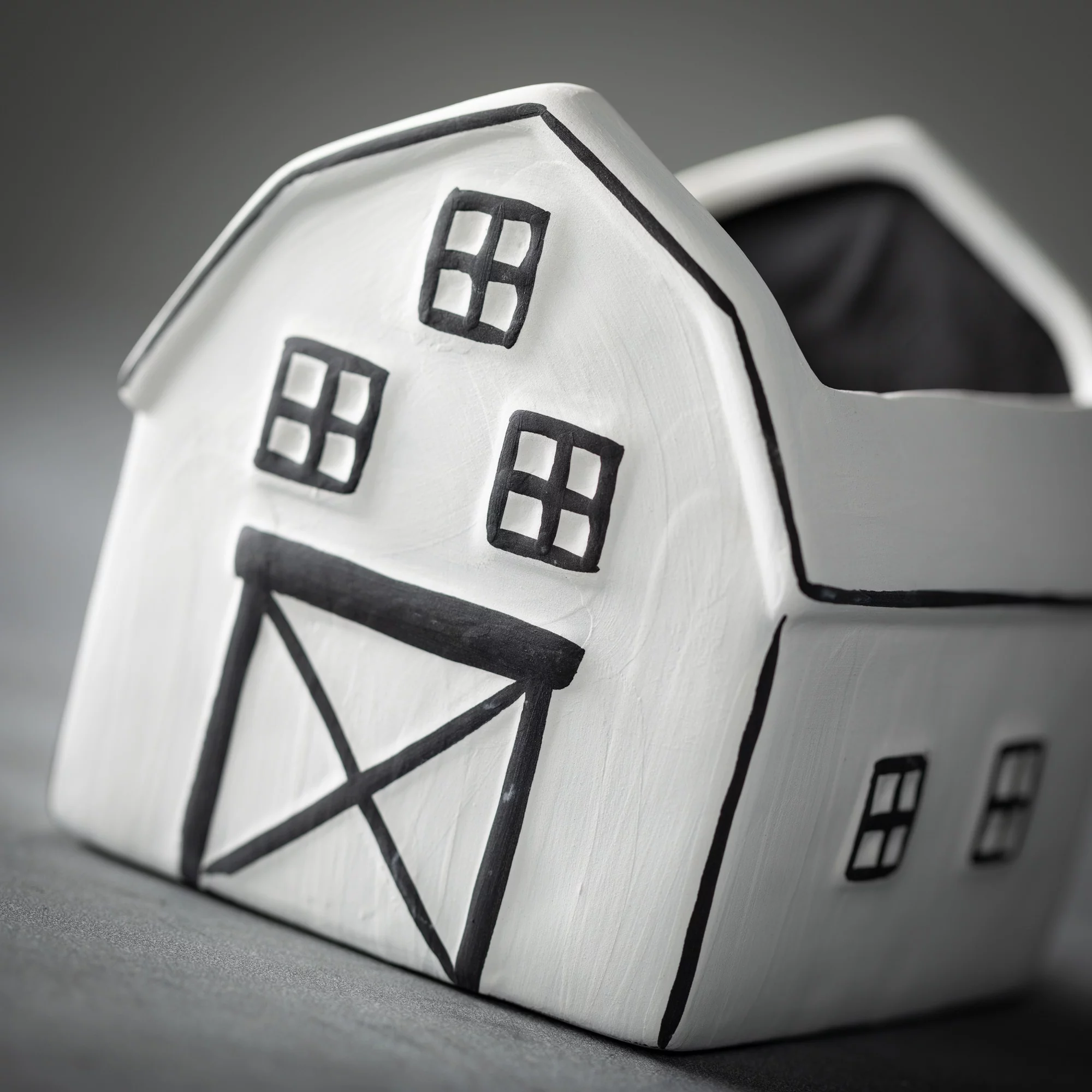 Sullivans Charming Black & White Ceramic Planter 4.5