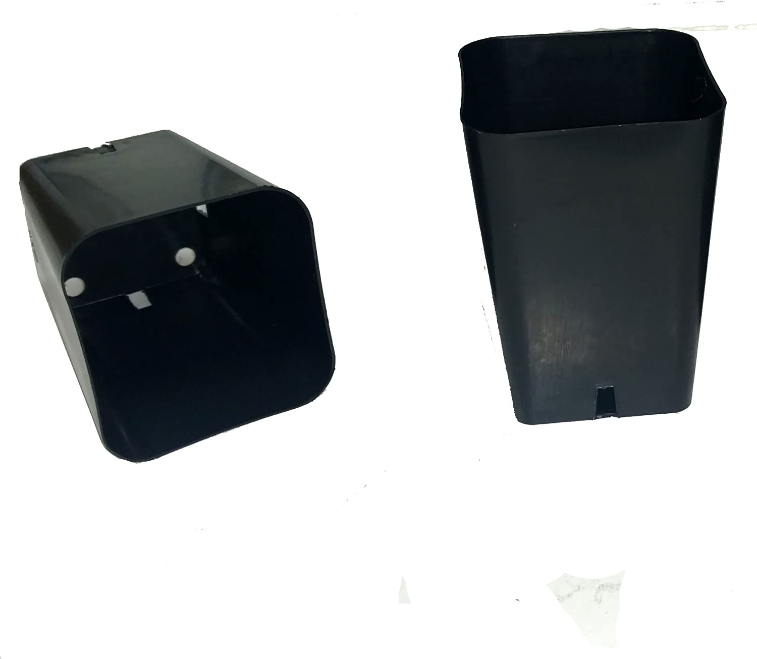 Reusable Black Modern Square Window Sill Seedling Pots (Pack of 100) - 2.125 x 3.25 x 3.75