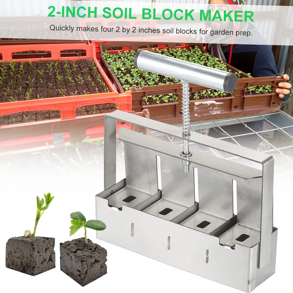 Dibble,Block Maker Soil Tool With Dibbles Handheld Soil Blocker With Dibbles Dibbers Blocker 2-inch Soil Maker Soil Tool Soil Tool With 2-inch Soil Block Qudai Rookin