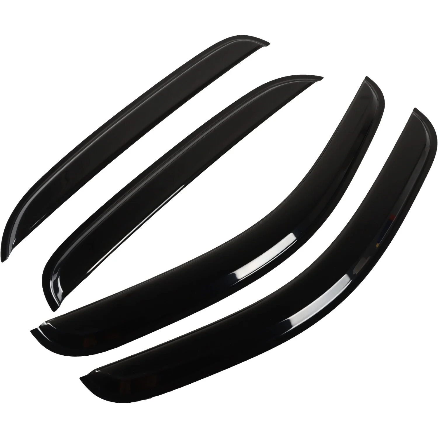 SINOCMP Window Visors Rain Sun Guard Deflector for 2007-2013 Silverado Sierra Crew Cab 4pcs