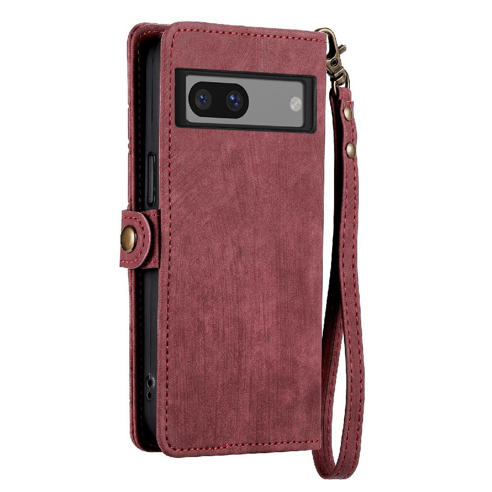 Flip Case for Google Pixel 7A Shockproof Flip Cover Wallet Simple Business Leather Case