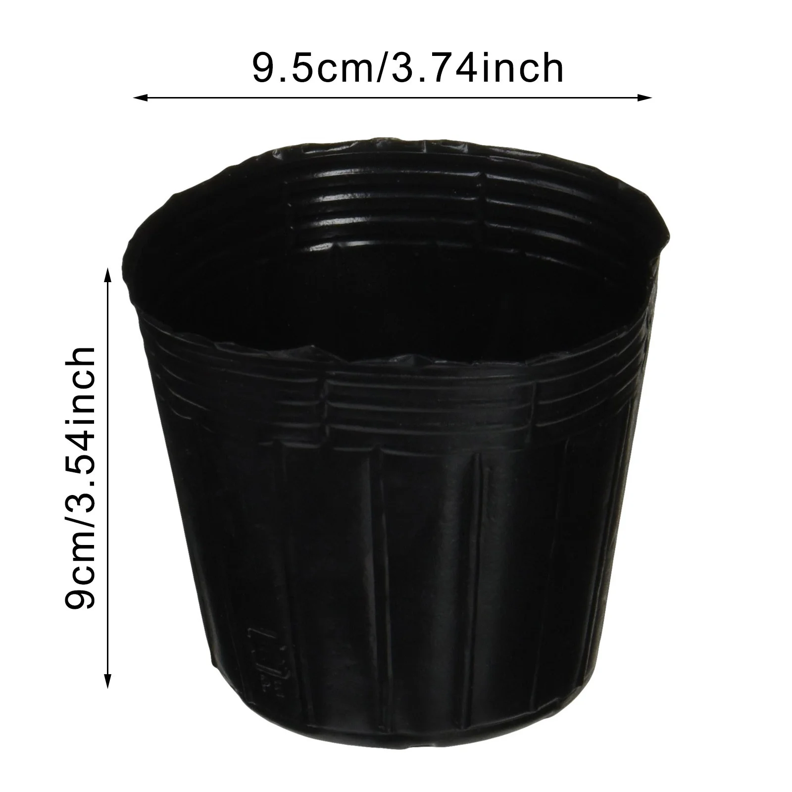100pcs Household Garden Black Plastic Nutrition Pots Practical Durable Soft Nutrition Pots