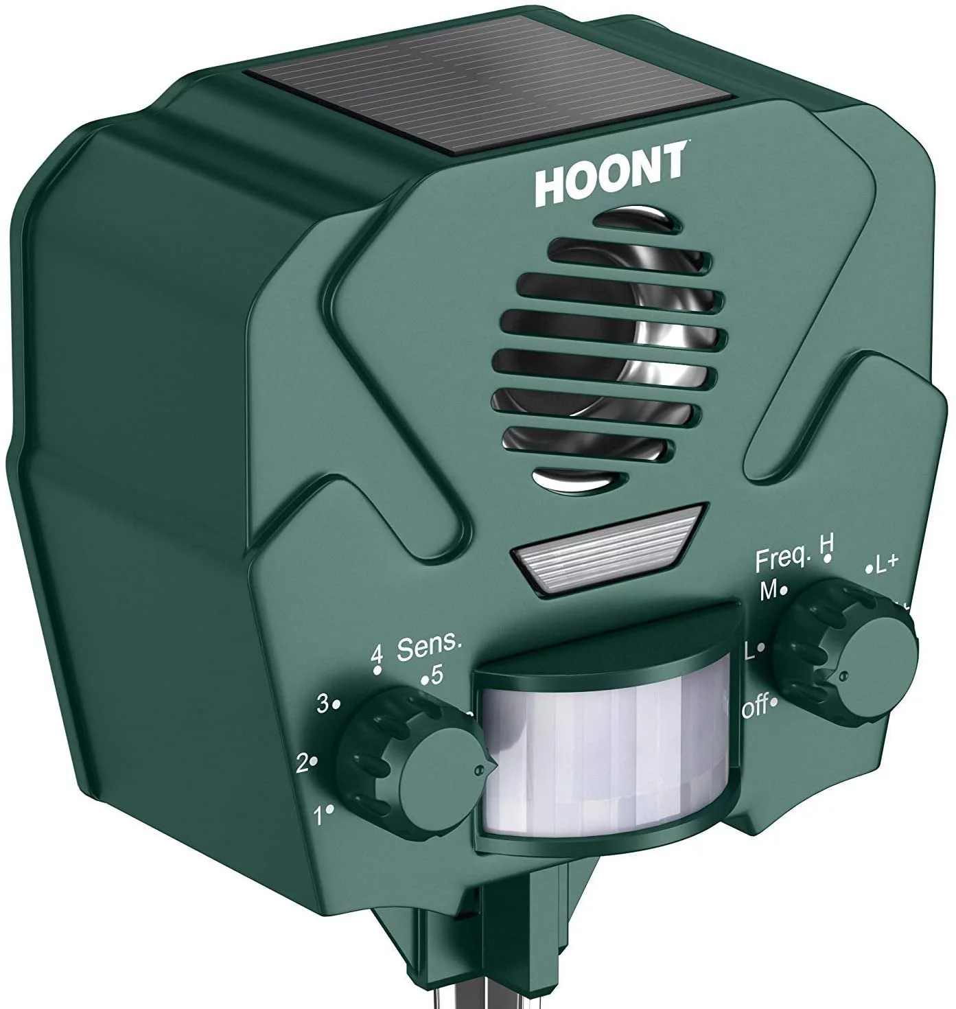 Hoont Advanced Motion Activated Solar Powered Ultrasonic with Flashing Strobe O, Green
