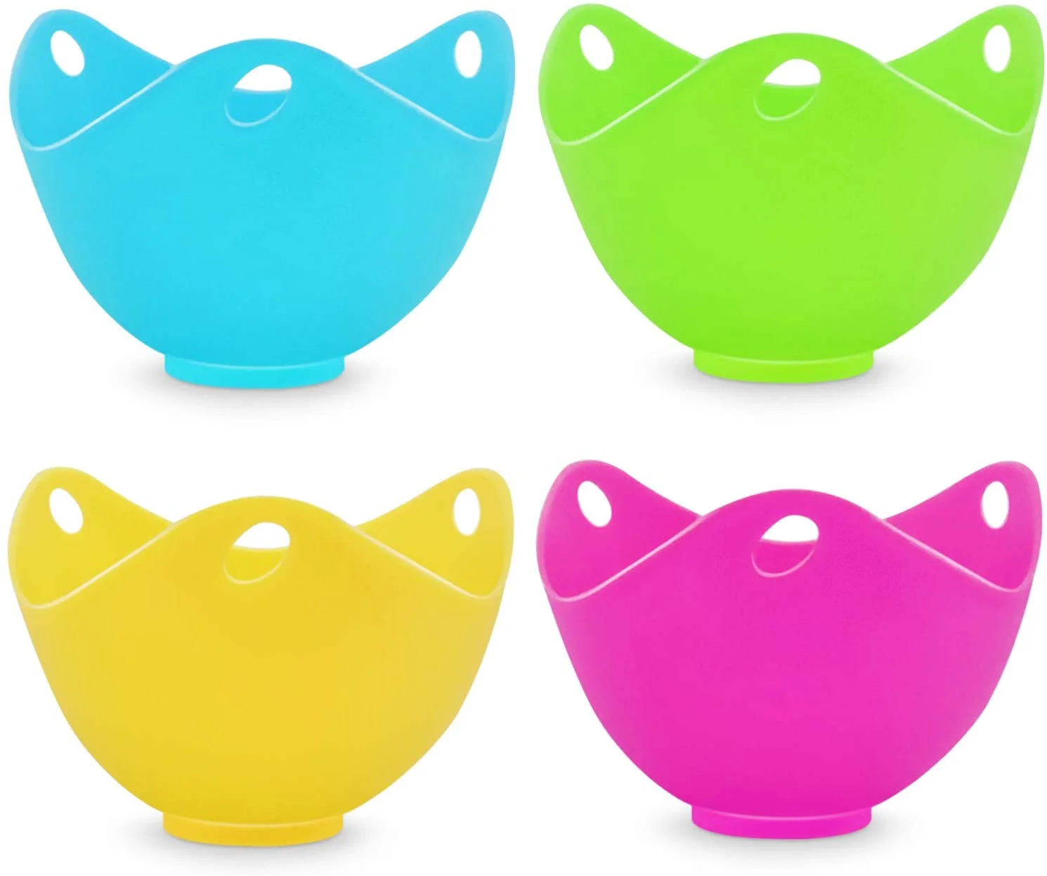 Silicone Egg Poacher Cups,Eggs Poaches Without the Stress or Mess,Set of 4 Nonstick Pods For Easy Release and Cleaning - BPA Free,Stove Top and Dishwasher Safe
