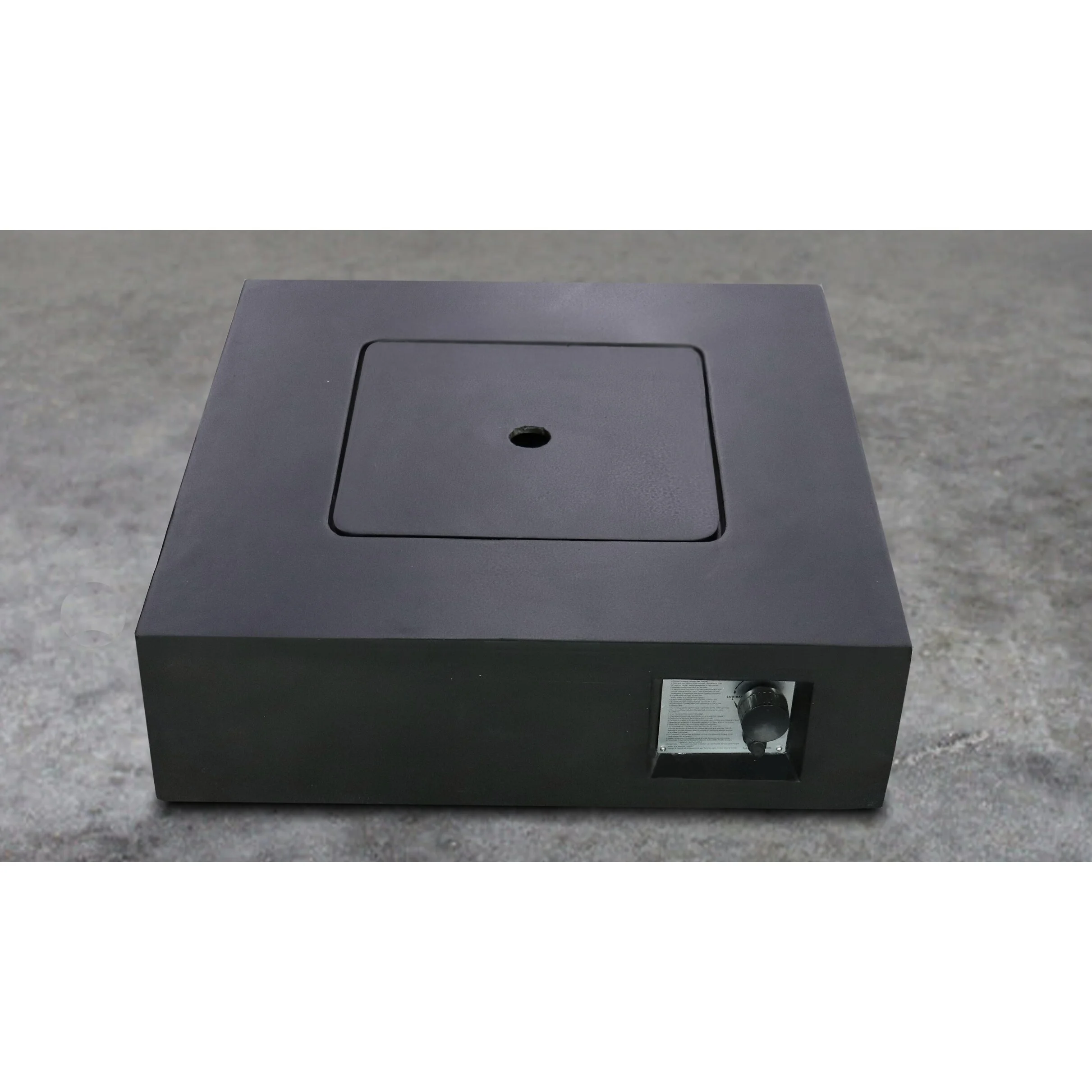 Living Source International Stone Propane/Natural Gas Fire Pit Table - Charcoal