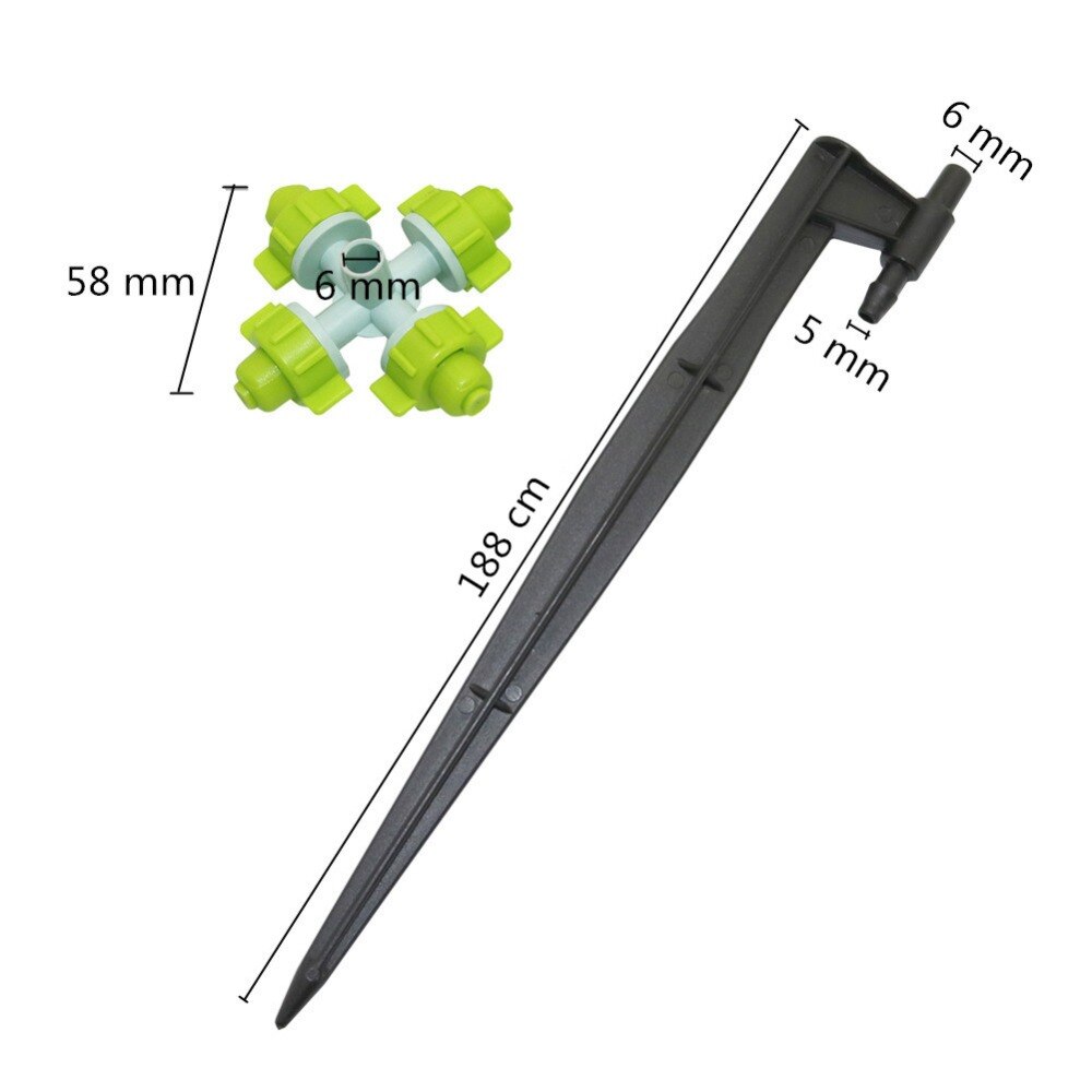Mist nozzle with Ground connection rod for 4/7mm Hose Agriculture Greenhouse irrigation sprinkler 20 Pcs