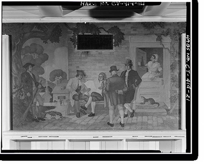 Historic Framed Print, Ives Memorial Library, 133 Elm Street, New Haven, New Haven County, CT - 21, 17-7/8