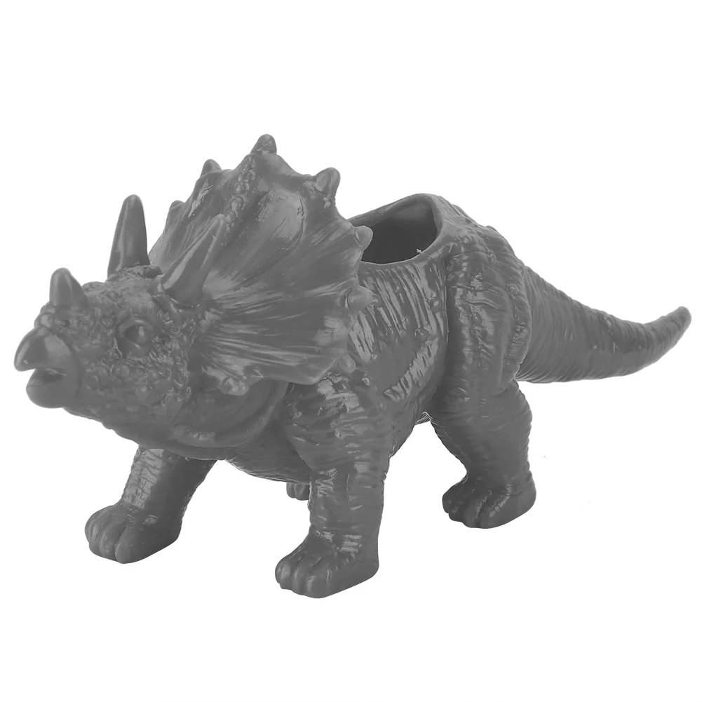 Animals Succulent Plant Pot, Personality Animal Triceratops Flower Pot Cactus Succulent Plant Pot Garden Decoration for Home Office Desk Decoration Garden(gray)