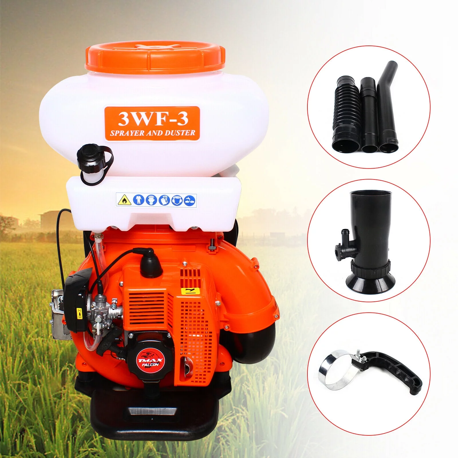 Backpack Gas Fogger Sprayer Blower Agricultural Mosquito Insecticide 7500 r/min