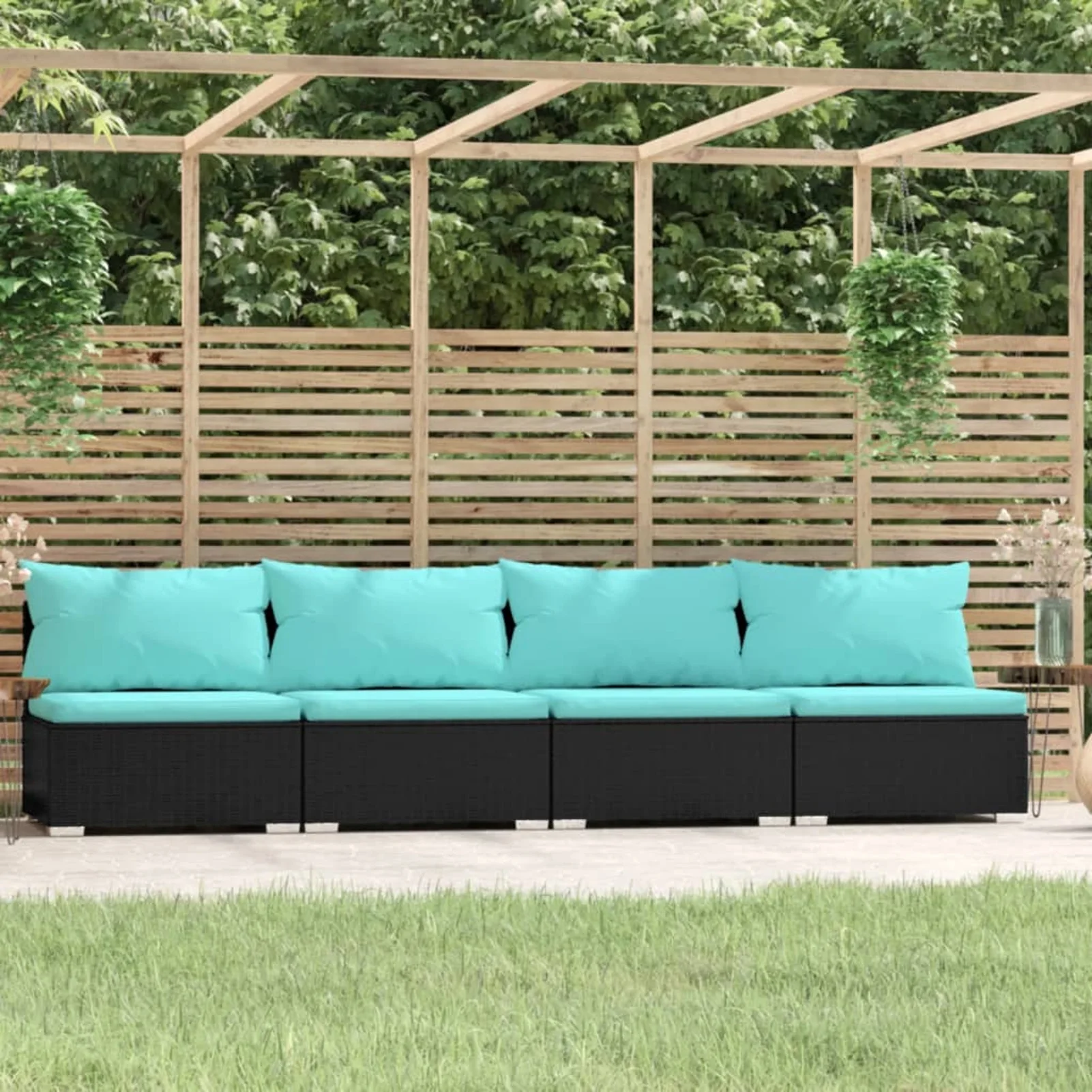 Andoer parcel,Sofa With Cushions Seater Sofa With 4 Seater Sofa With Cushions Poly Set Balcony Poolside 0105514a Patio Furniture Set Furniture Set Cushioned Poolside Lawn Furniture Cushioned Sofa Set