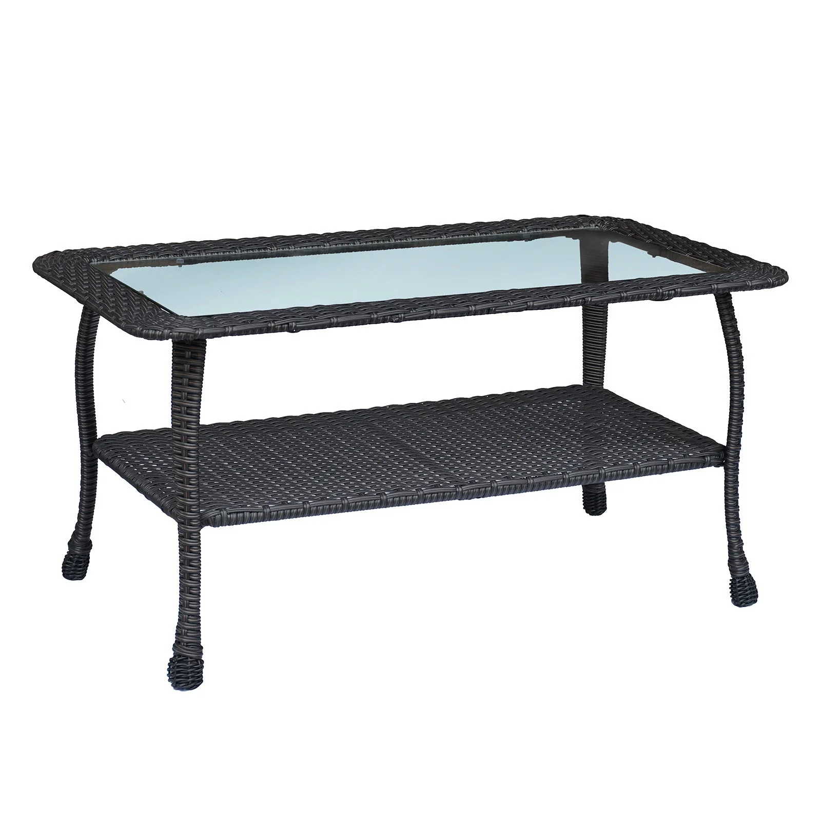 Wava 6 Pc Hand-woven Rattan Patio Furniture Set - Khaki