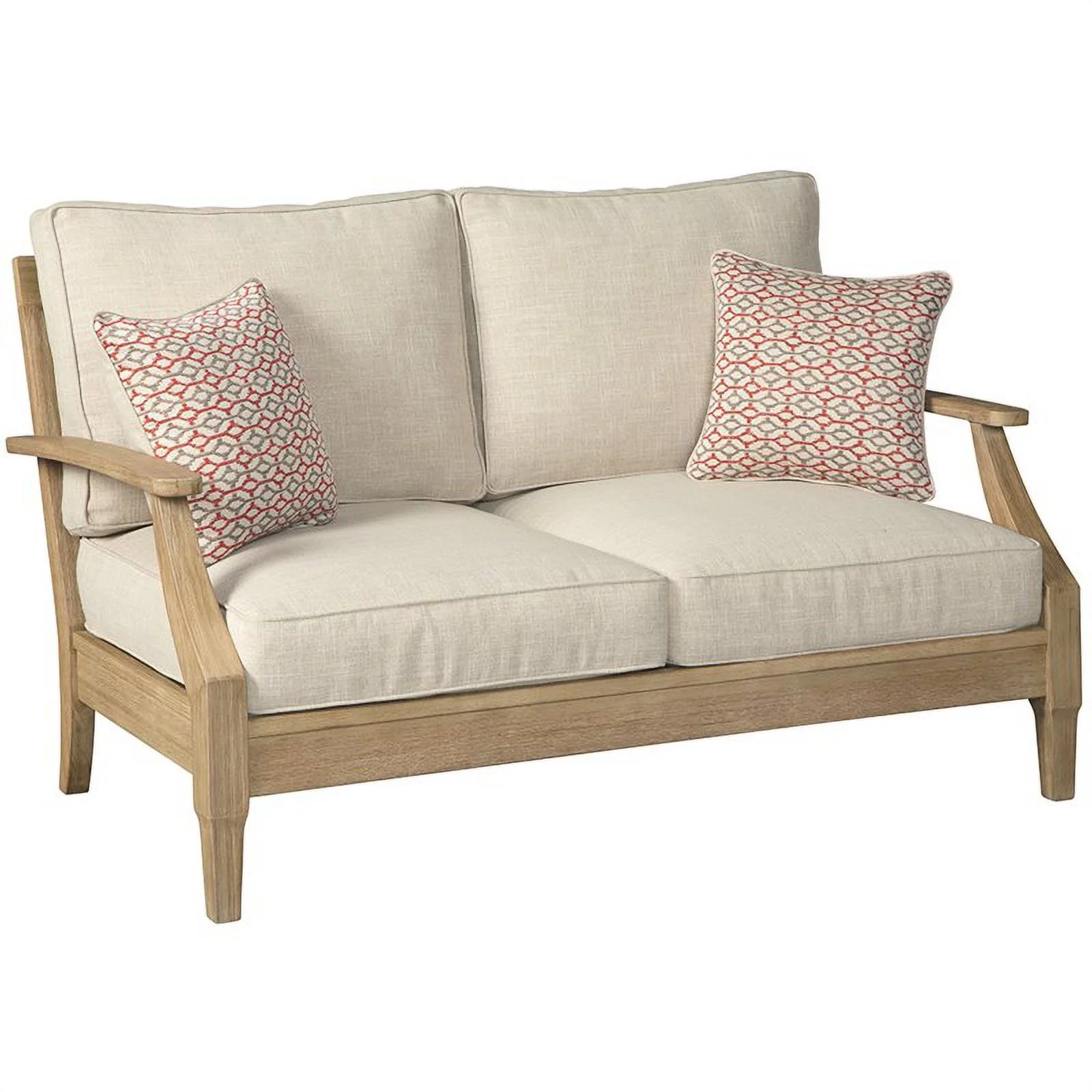 Bowery Hill Patio Loveseat in Beige
