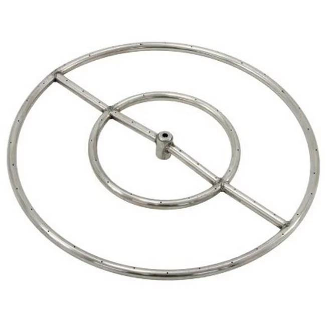Grand Canyon Gas Logs FRS48 Stainless Steel Triple Fire Ring 0.75 in. Hub, 48 in.