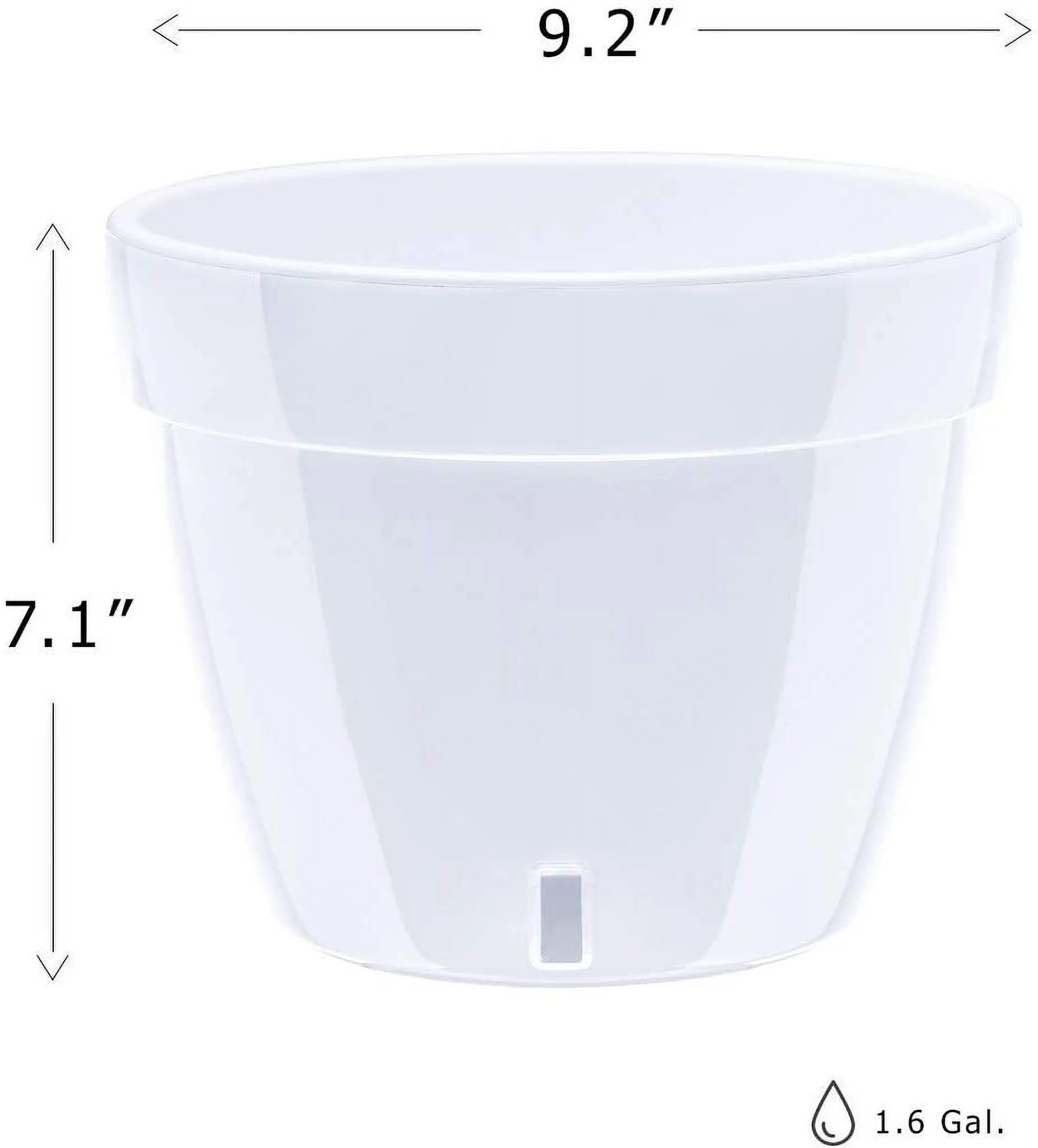 ASTI Self Watering Planter in Black-Gold/Black - Modern Flower with Water Level Indicator for All House Plants, Flowers, Herbs, Succulents and Hanging Plants