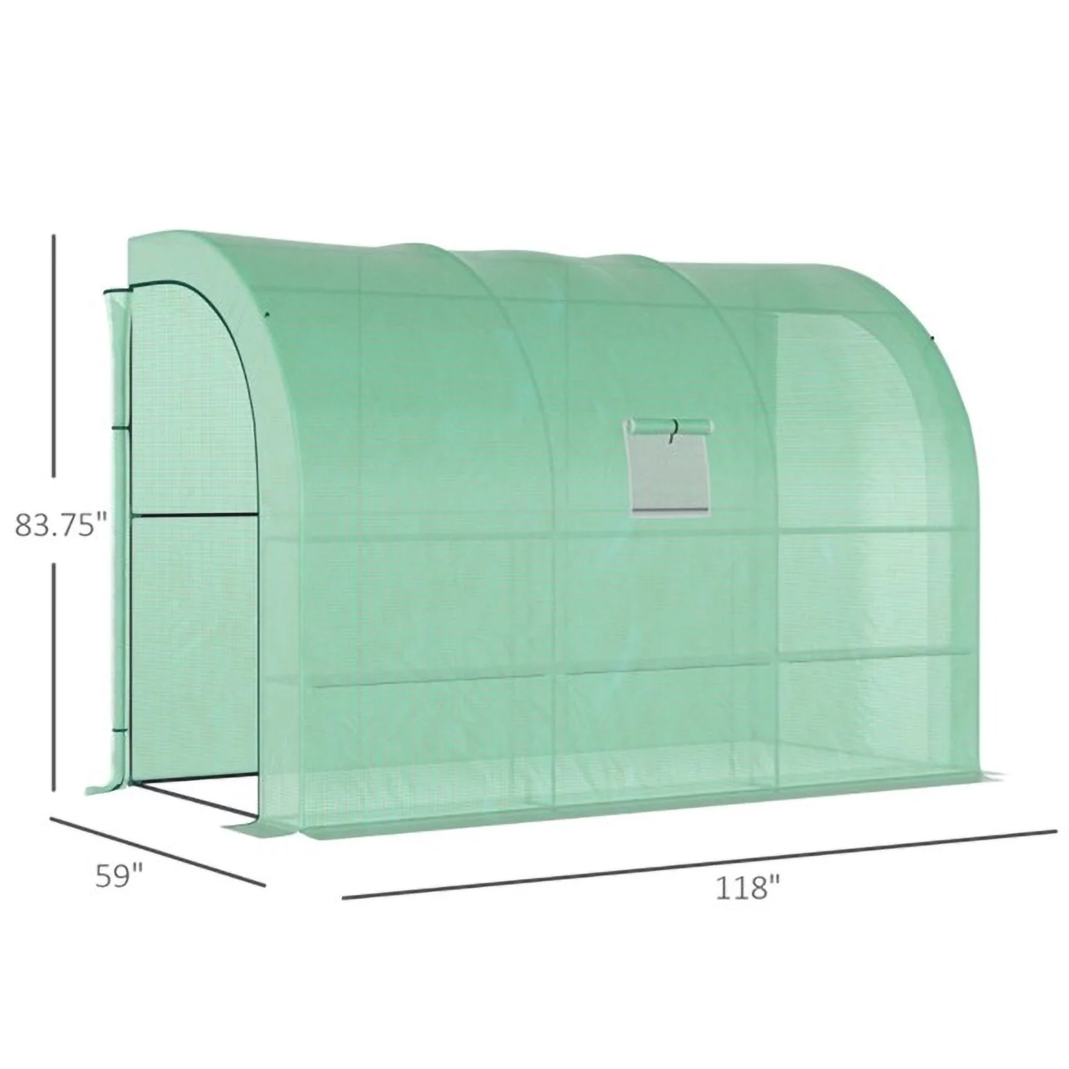 RUseeN Tunnel Greenhouse,118*59*83.75 inch Large Walk in Greenhouse Heavy DutyOutdoor, Garden Plant Hot House with PE Cover, Cold Frame Greenhouse for Winter, Galvanized Steel Frame, Green