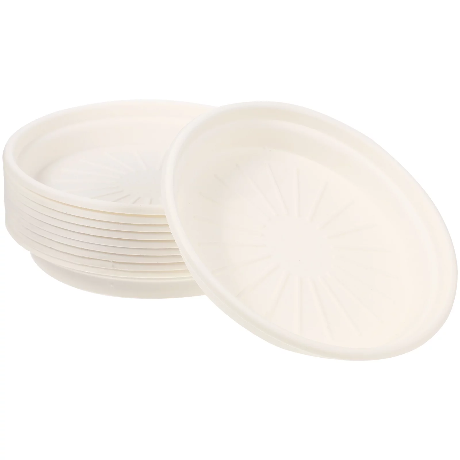 Gongxipen 10Pcs Plant Saucer Heavy Duty Plastic Plant Tray Planter Drip Trays for Flower Pot