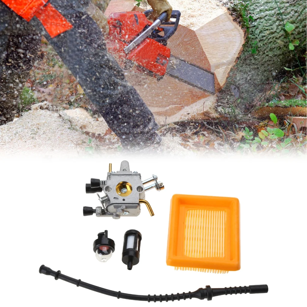 Carburetor Kit for FS400 FS450 FS480 String Trimmer Brush Cutter with Fuel Line