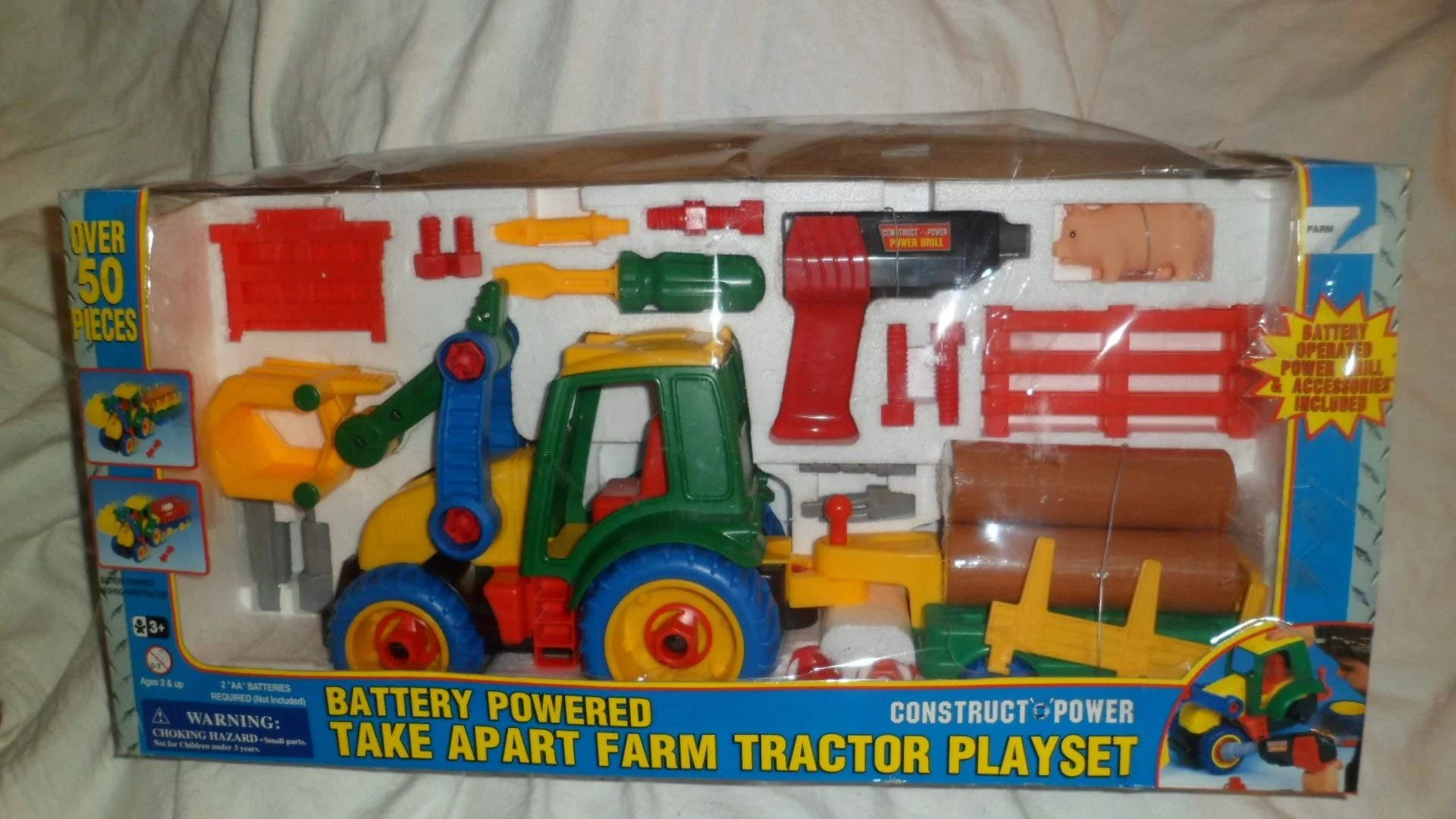 Battery Powered Take Apart Farm Tractor Playset