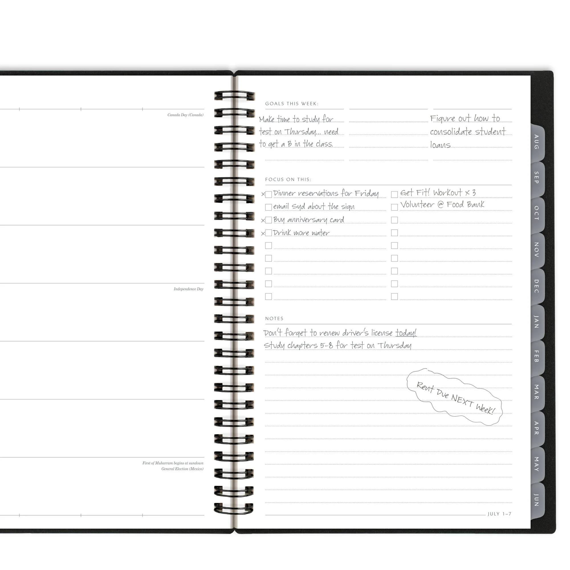 AT-A-GLANCE Elevation Academic 2024-2025 Weekly Monthly Planner Black Small 5 12