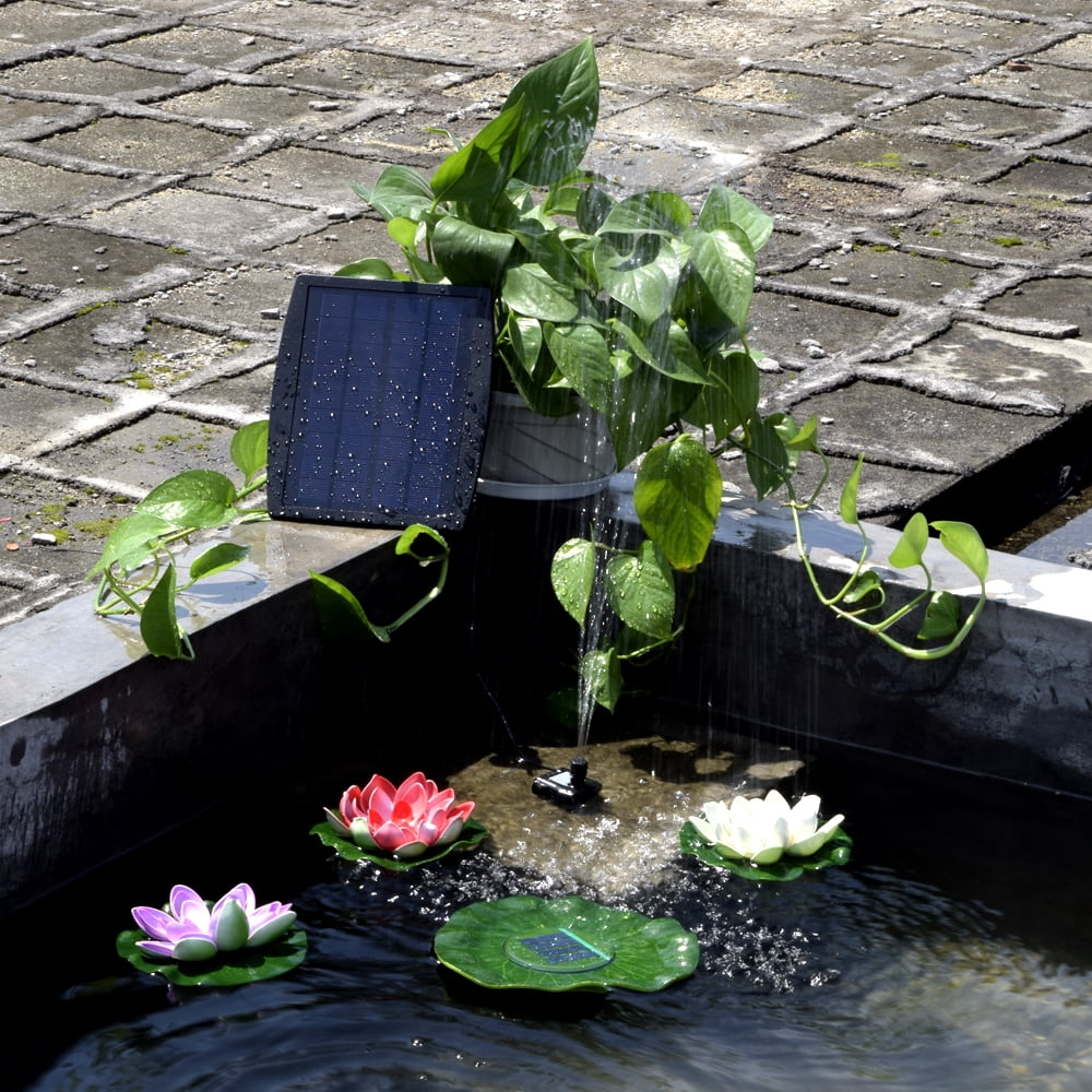 Aibecy Solar Panel Fountain, Pluggable Decorative Fountain 9V 2.5W Pump Transform Your Garden into a Tranquil Retreat!