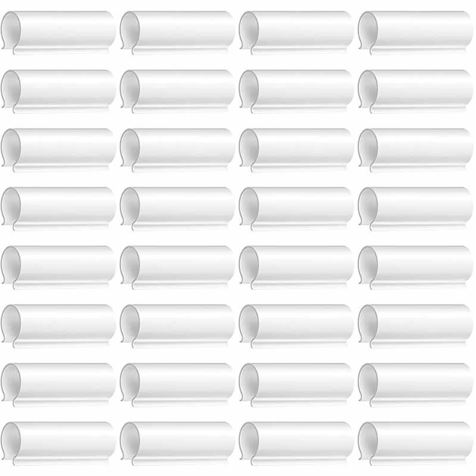 32 white clips for PVC pipe greenhouses, row covers, bird shields and shed clips