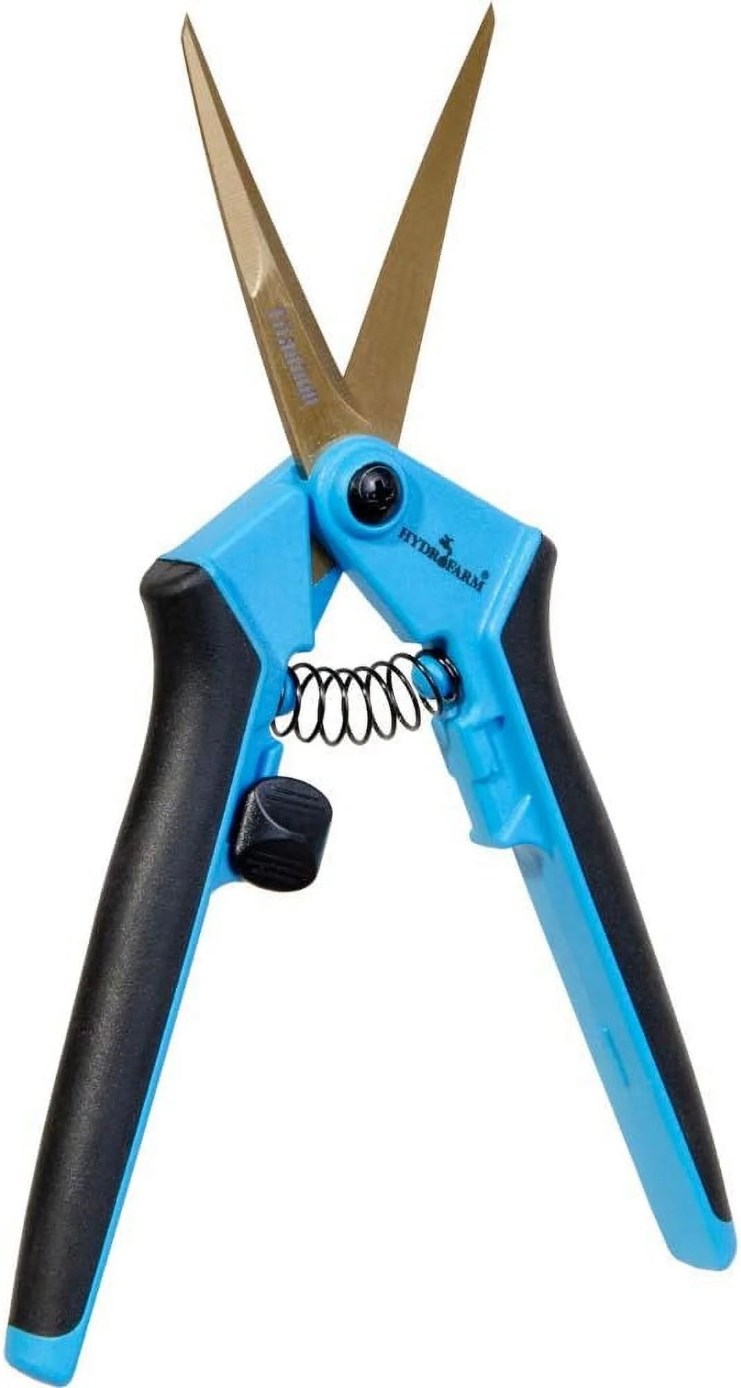Hydrofarm HGPL400CT Precision Curved Lightweight Titanium Pruner, Blue