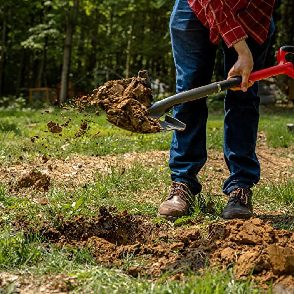 Round Head Shovel, Red